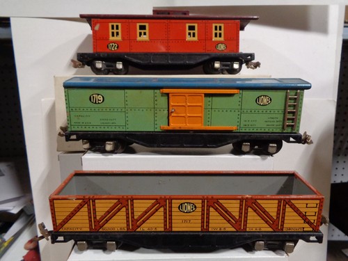 PREWAR LIONEL O GAUGE SET 259E LOCO,261T TENDER,CARS 1717,1719 & 1722 - Picture 6 of 12
