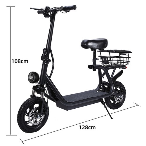 12'' Electric Scooter 1200W 50KM/H Range Foldable Travel Adult E Bike wi Seat AU - Picture 3 of 24