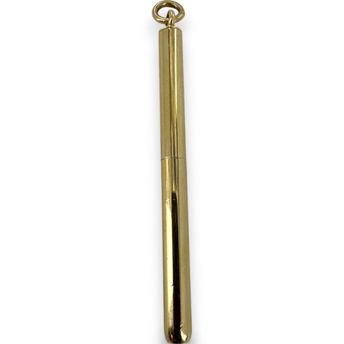 CARTIER 14k Yellow Gold Toothpick Pendant Late Deco Early Retro 1930s Rare