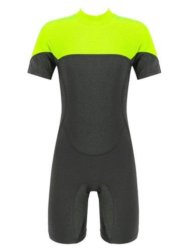Kids Swimwear One-piece Short Sleeves Zipper Wetsuit Sun Protection Bathing Suit - Picture 116 of 123