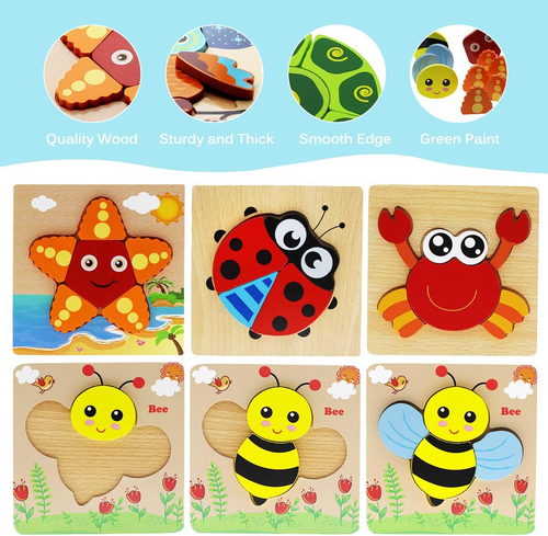 Montessori Toys for 1 2 3 Year Old Boys Girls Wooden Toddler Puzzles Kids Inf... - Picture 7 of 12