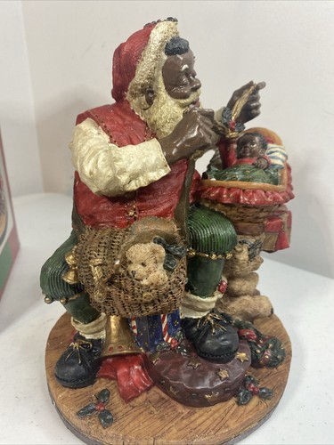 Vintage RARE Santa’s Collection African America Black Santa Claus W/ Baby 9” - Picture 8 of 12