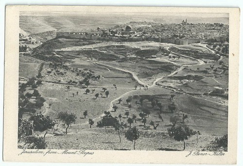 Judaica Palestine Old Postcard Jerusalem from Mount Scopus