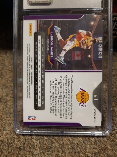 2020-21 Red Ice LeBron James Cgc 10 Gem Mint Panini Prizm Kobe Bryant Tribute #1 - Picture 8 of 10