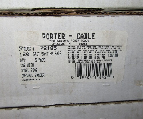 Porter Cable PICK 80 100 150 180 Grit Sanding 9" 5-Pads 78085 78105 78155 78185 - Picture 4 of 7