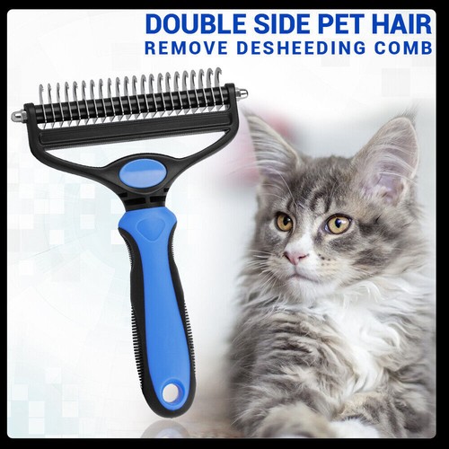 2 Side Dog Brush Pet Grooming Shedding Undercoat Dog Cat Hair Rake Pet Comb Tool - Picture 8 of 12
