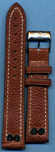Brown or Black MB Military Screw Post 20mm or 22mm & Breitling Buckle - Picture 3 of 3