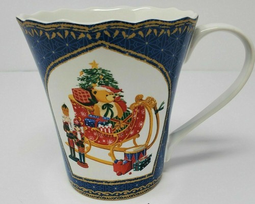NEW ROBERT STANLEY Home Collection MUG 11.15oz NUTCRACKERS SLEIGH Bear BLUE 2021 - Picture 1 of 3