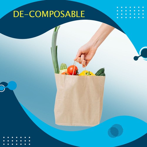 Bolsa de papel Kraft con mango torcido bolsa de transporte marrón y blanco para regalo y compras - Imagen 7 de 14