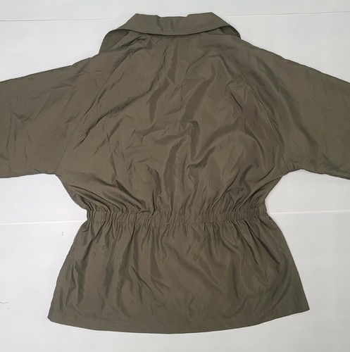 Monrow Double Breasted Cinched Waist Jacket Windbreaker Olive Green Medium NWT - Afbeelding 9 van 9