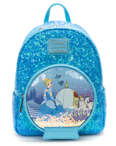 Zaino Loungefly Disney La Bella e la Bestia Cenerentola Sirenetta Paillettes - Foto 5 di 13