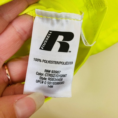Russell Athletic Performance Shirt Boy’s Medium 8 Neon Yellow dri-power 360 - Picture 7 of 8