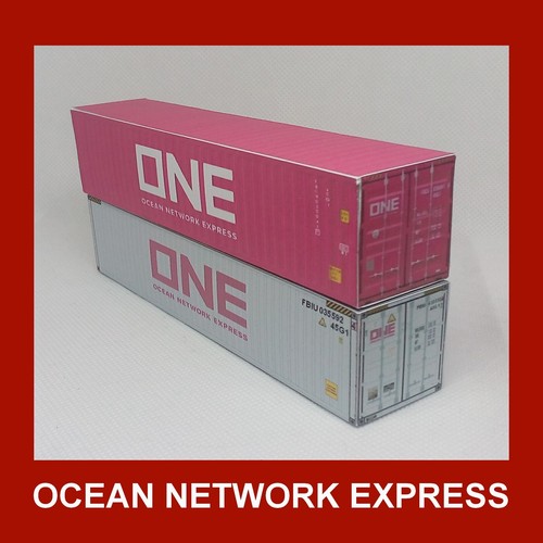 Schienengüterverkehr Modell Schiffscontainer gemischt 40 Fuß, 45 Fuß & Vorwetter Spurweite OO - Bild 39 von 53