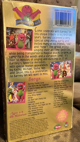 Sing and Dance With Barney￼ VHS Video Actimates Compatible~Tape Vintage - Afbeelding 2 van 4