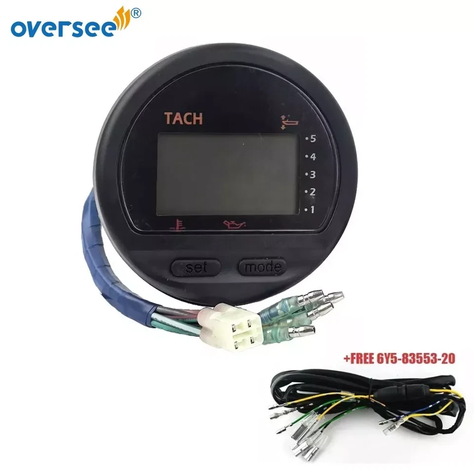 6Y5-8350T-20-00 Digital Multi-Function Gauge Tachometer Tach For Yamaha Outboard - Image 3 of 4