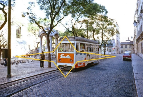 Tram 495 Rte24 P.Alfandega Lisbon Portugal August 25 1974 Original Color Print