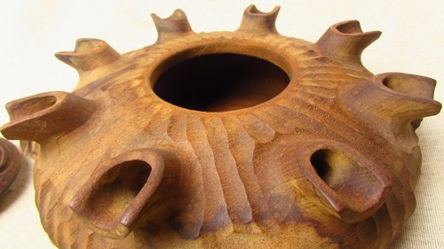 Große, 8 Freunde, handgeschnitzte traditionelle italienische Trinkgrolla aus Holz - Bild 7 von 11