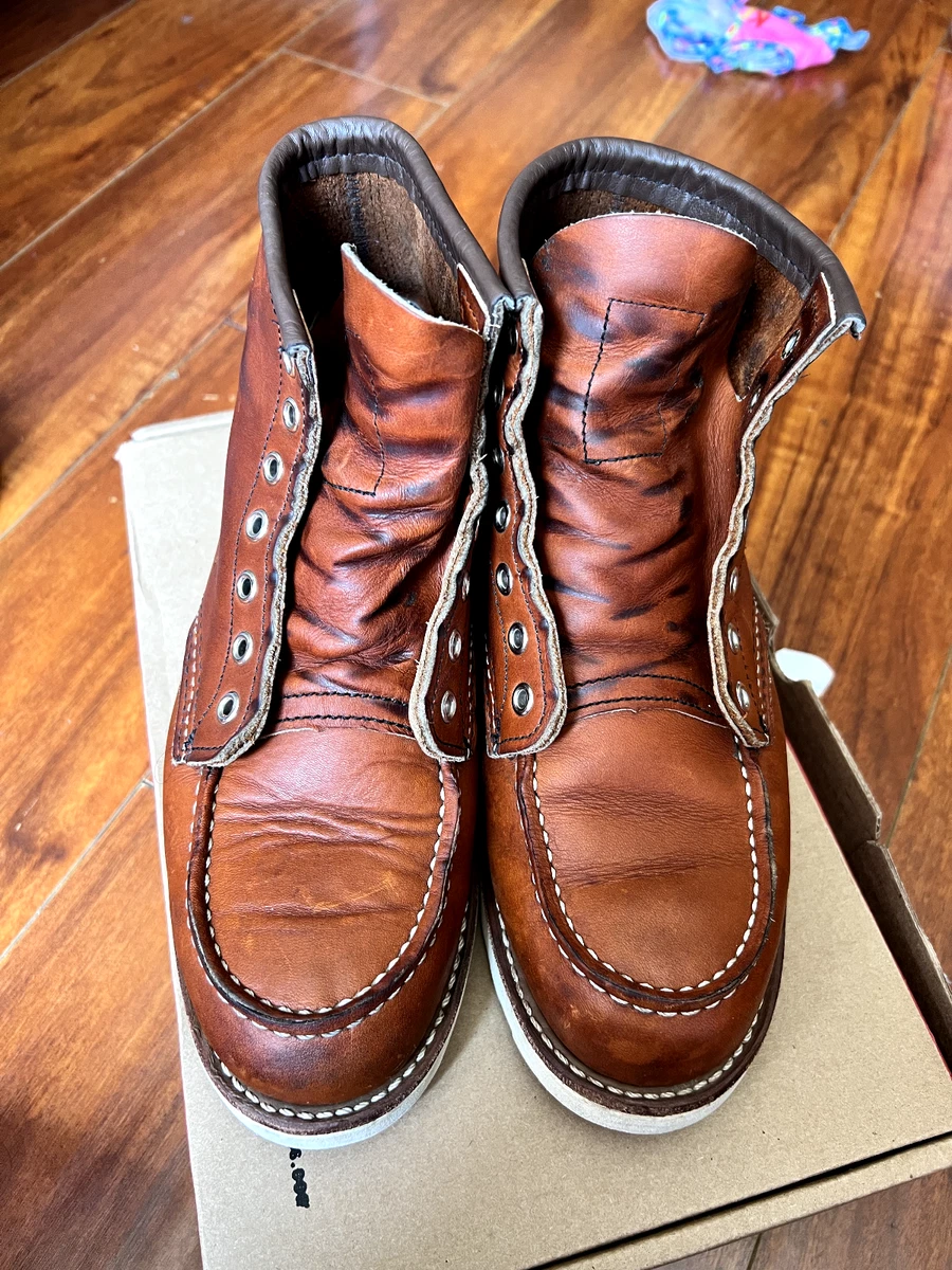 Red wing moc toe shop boots sale