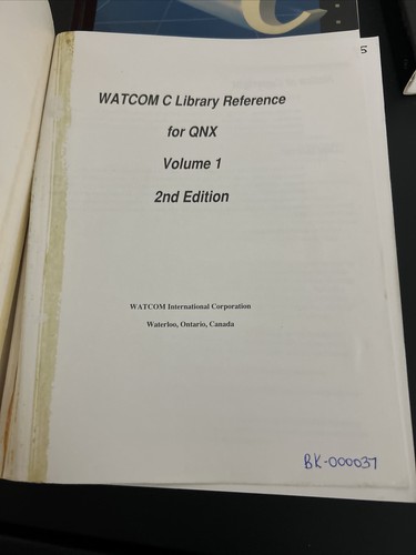 QNX WATCOM C - Book Bundle X 5- Library Reference I &II, Graphics Library & More - Afbeelding 6 van 22