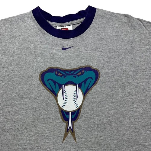 Vintage Arizona Diamondbacks Nike Center Check Ringer T-Shirt - Picture 3 of 4