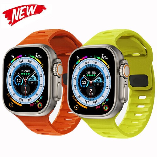 Soft Silicone Strap For Apple Watch Band Ultra 49mm Serise 9/8/7/6/5/4/3/2/1/SE - Picture 5 of 40