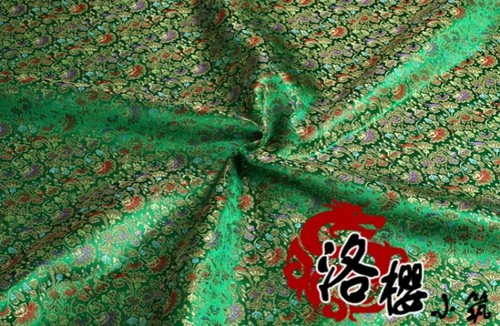 Retro Chinese Faux Silk Satin Floral Fabric Damask Brocade Costume DIY Material - Picture 7 of 20