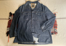Levi's Vintage Made USA 70s Jacket Coat XL Safari Utility Chore LVC OG Denim Blu