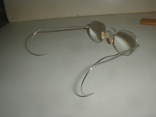 Vtg Youth Child Small Silver Metal USA Eye Glasses Round Wire Granny John Lennon - Picture 11 of 23