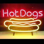 Hot Dog Hot Dogs Food Burgers Beef Open 20"x16" Neon Light Sign Lamp Real Glass