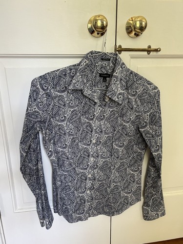 Talbots Womens Paisley Button Down Shirt Long Sleeve - Bild 2 von 5