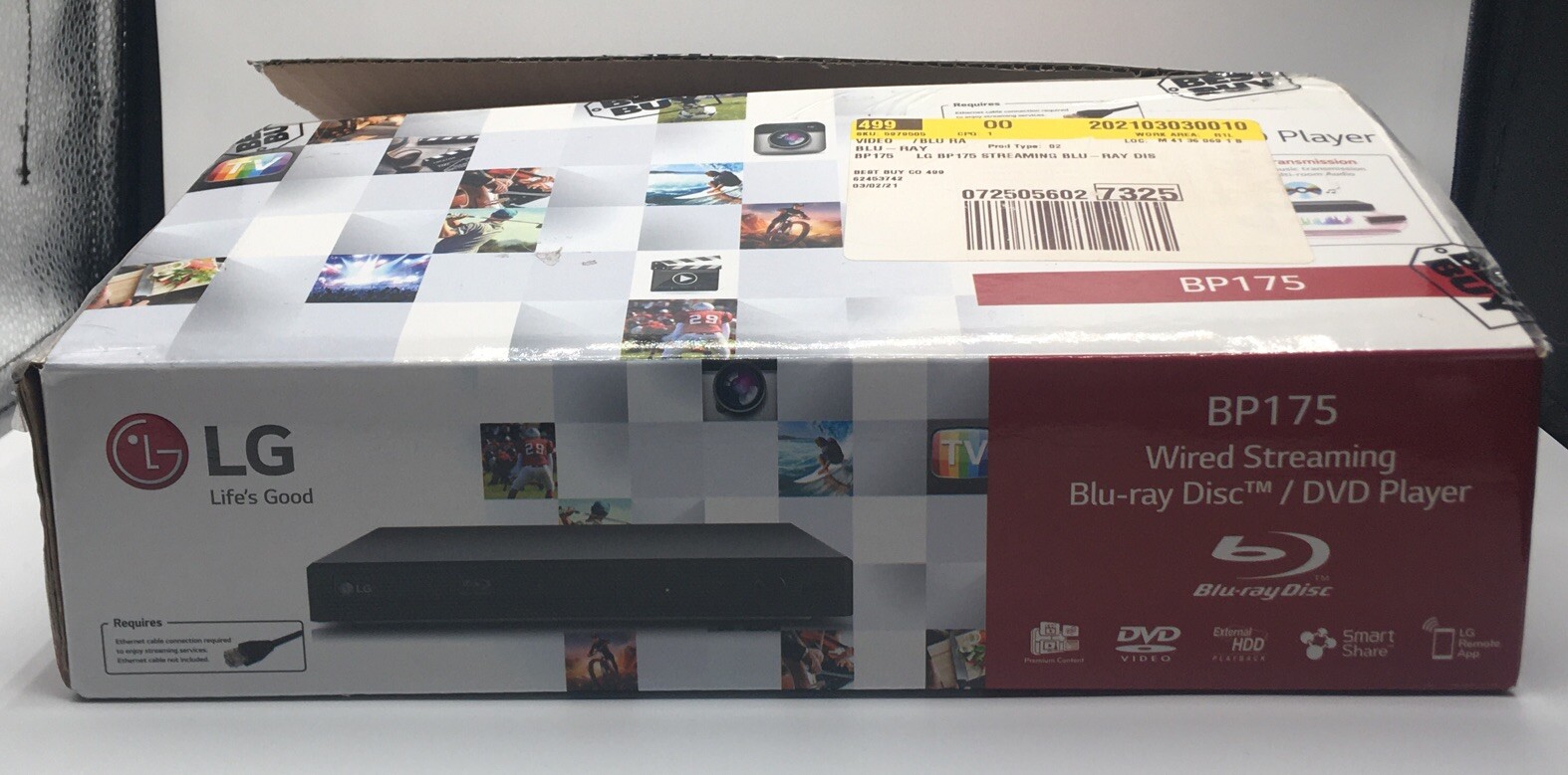 LG BP175 Wired Streaming Bluray Disc/DVD Player With remote HDMI