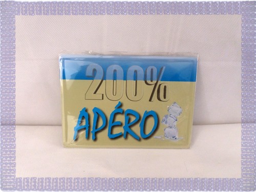 Blechschild " 200% Apéro " iDecalé 20 x 14,5 cm  - Bild 1 von 3