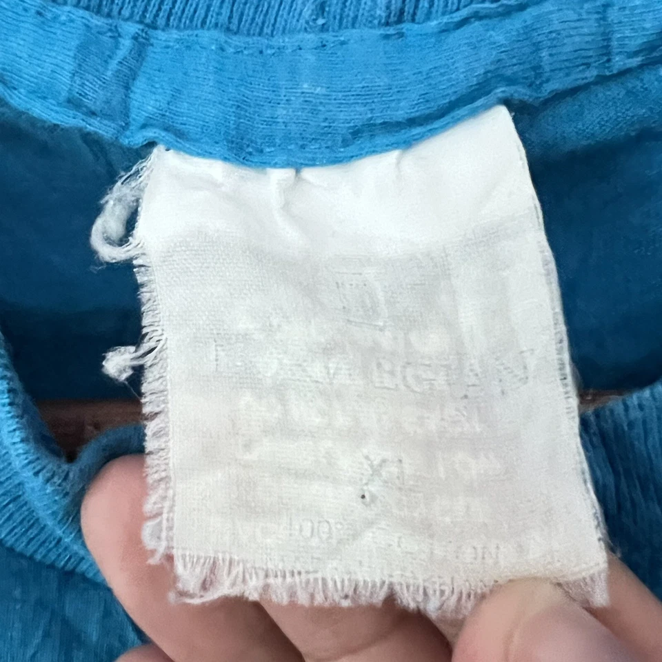 Camiseta Masculina Vintage Anos 90 S/S Noruega Cruzeiro Tamanho XL Estampa Gráfica Azul EUA - Imagem 2 de 4