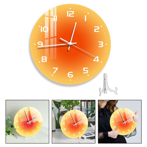 Horloge murale décorative acrylique horloge murale en ligne ronde horloge de bureau ornement vivant