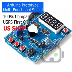 Multi-Function-Shield-with-Buzzer-LM35-4LED-for-Arduino-UNO-R3-Lenardo-Mega2560