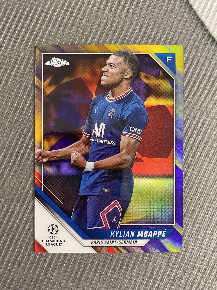 キリアン エムバペ Topps Merlin Purple Refractor KYLIAN MBAPPE 2022 TOPPS MERLIN CHROME UEFA UCC PURPLE