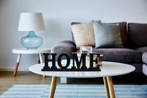 Rustic Wood Home Sign for Home Decor, Decorative Wooden Cutout Word Decor - Picture 2 of 6