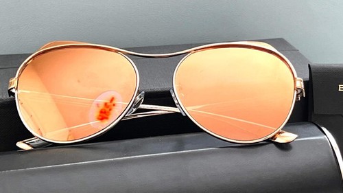 Bvlgari Italy 6120 2014/4Z Aviator Rose Ochilata Sunglasses $750 NIB #4 - Picture 2 of 9
