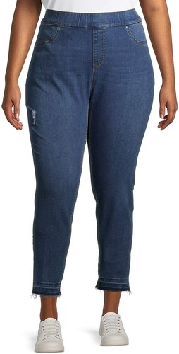 Womens Plus Size Pull On Elastic Waist Stretch Denim jeans Terra &Sky Jack David - Picture 28 of 47