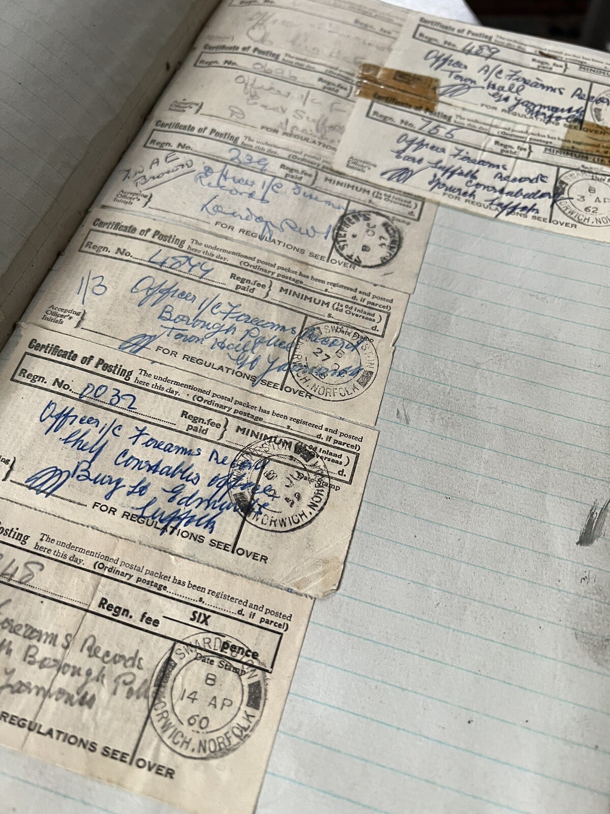 Vintage 1950s Hand Written Shop Ledger Crafting Junk Journal Scrapbooking Paper - Picture 4 of 18