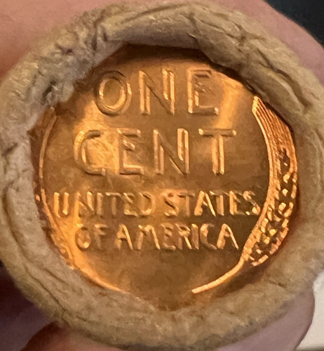 OBW 1944 D RARE RED LINCOLN WHEAT PENNY CENT BANK ROLL *NEVER OPENED*WATCH VIDEO - Picture 3 of 7