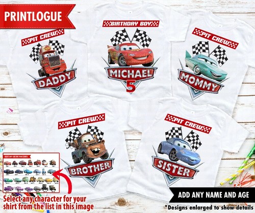 Disney Cars Birthday Shirt, Disney Cars Family Shirt, Cars Shirt, Disney Cars - Picture 2 of 6