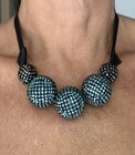 swarovski disco balls necklace vintage — photo 1
