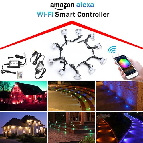 61MM RGBW LED Terrassenleuchten IP67 WLAN Controller LED Sockelleuchten Küchenlampe - Bild 11 von 15