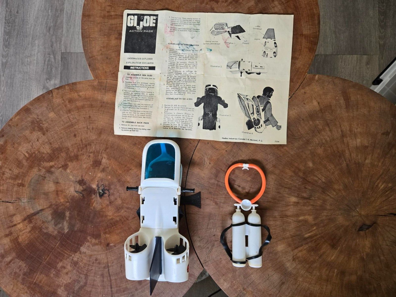 Rare Vintage GI Joe Action Pack Underwater Explorer Sea Sled