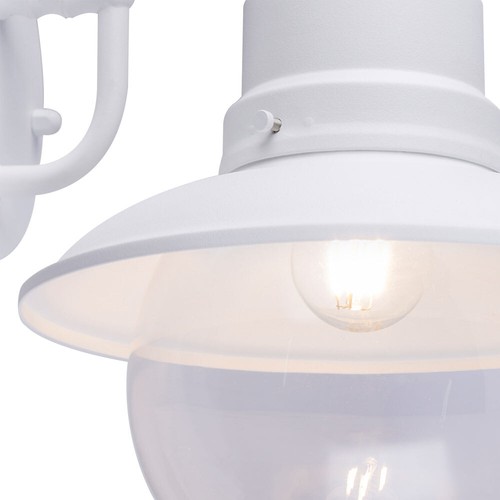 Außenwandleuchte Fassadenlampe Haustürampe LED Laterne weiß Balkonlampe H 27cm - Bild 10 von 12