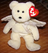 Retired Ty Beanie Babies, Herald Angel Bear  P.E. Pellets, 01.07.2002