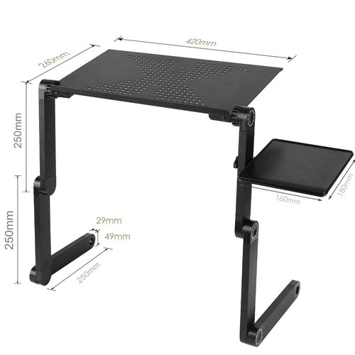Computertisch Laptoptisch Schreibtisch Notebooktisch Laptopständer mit Rollen - Bild 24 von 31