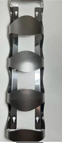 SET OF 2 IKEAS Wall Mount Wine Rack Stainless Steel Towel Bottle Holder 4 Space - Picture 2 of 2