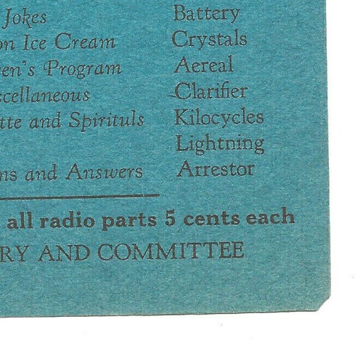 Radio Supper Flier 1940 - Programa de radio y menú - WBOGE - Nuevo Bedford MA - Bethel A.M.E. - Imagen 3 de 3